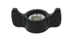 黒色 ABS樹脂 カンツーノナット (ねじ部鉄)(大丸鋲螺製作所)